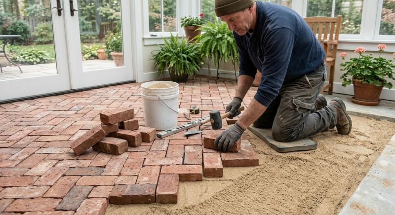 Brick Flooring Installation in West Hartford, CT